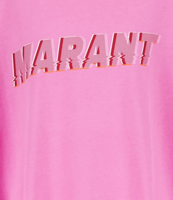 Isabel Marant Tee-shirt Homme Honore Coton Rose marque pas cher en ligne 3