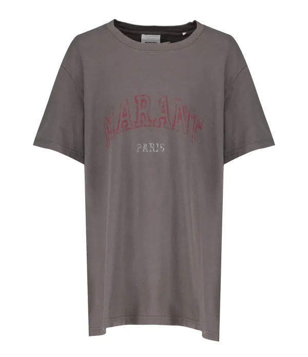 Isabel Marant Tee-shirt Homme Honore Coton Noir Délavé prix le plus bas 1