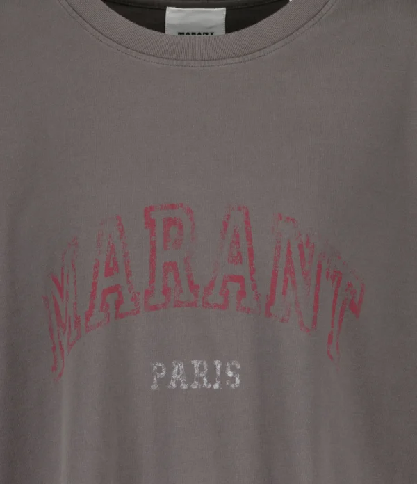 Isabel Marant Tee-shirt Homme Honore Coton Noir Délavé prix le plus bas 3