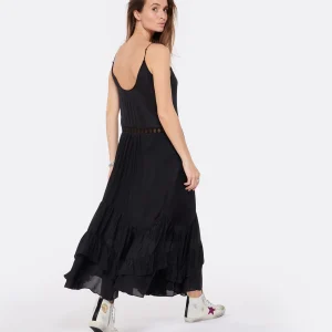 IRO Robe Midi Cliff Soie Noir Satisfait ou Remboursé 9