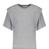 marque pas cher en ligne IRO Tee-shirt Fortuna Coton Gris Mélangé 8