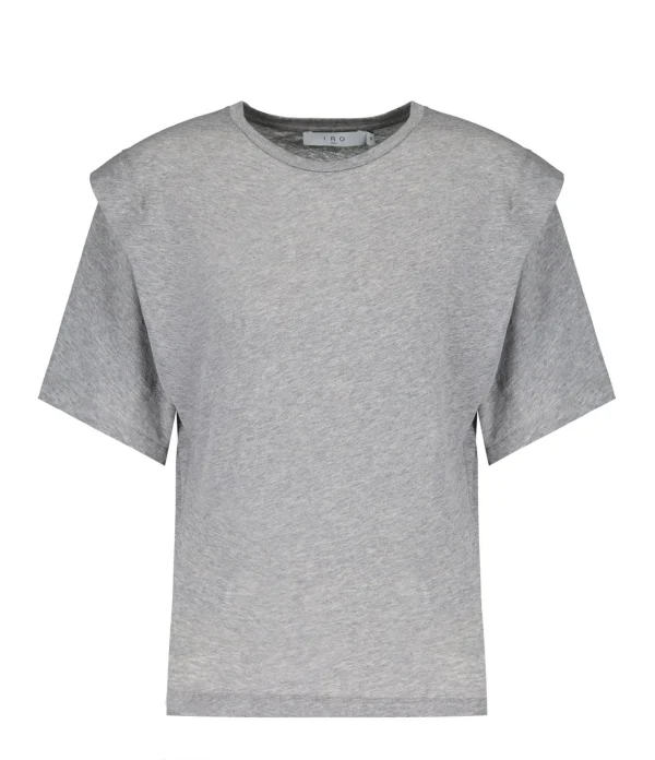 marque pas cher en ligne IRO Tee-shirt Fortuna Coton Gris Mélangé 1