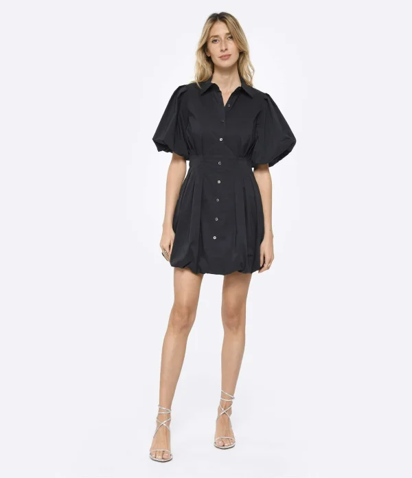 JONATHAN SIMKHAI Robe Cléo Coton Noir Boutique 3