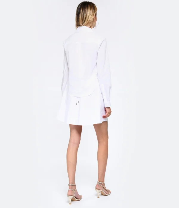 JONATHAN SIMKHAI Robe Shaelyn Coton Blanc le grand escompte 4