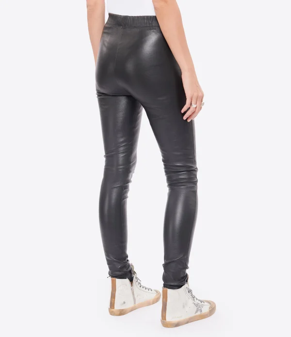 Pas Cher Magasin Soldes Joseph Pantalon Legging Cuir Noir 6