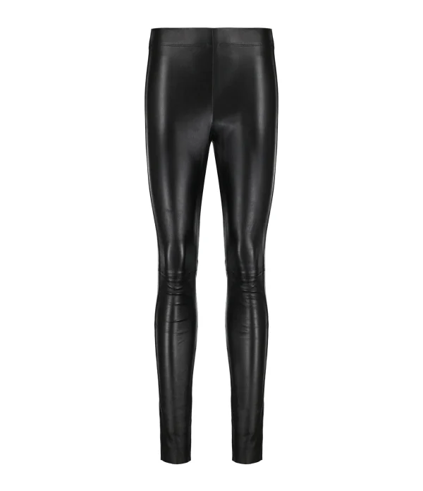 Pas Cher Magasin Soldes Joseph Pantalon Legging Cuir Noir 1