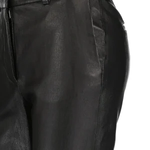 Joseph Pantalon Coleman Cuir Noir shopping pas cher 12