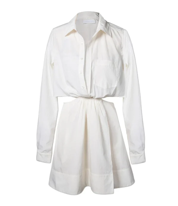 JONATHAN SIMKHAI Robe Shaelyn Coton Blanc le grand escompte 1