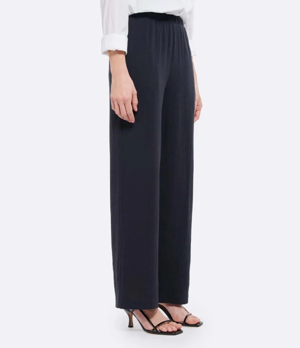 pas cher JEANNE VOULAND Pantalon Hory Gaze De Coton Noir 5