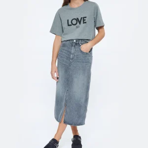 mode pas chere JEANNE VOULAND Tee-shirt Ben Love 1971 Coton Gris 13