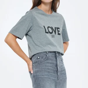 mode pas chere JEANNE VOULAND Tee-shirt Ben Love 1971 Coton Gris 11