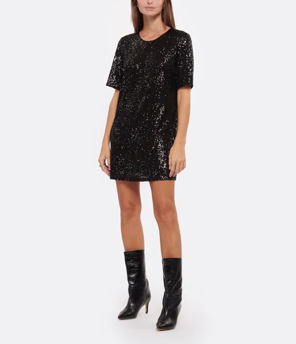 JEANNE VOULAND Robe Gala Sequin Noir achetez 4