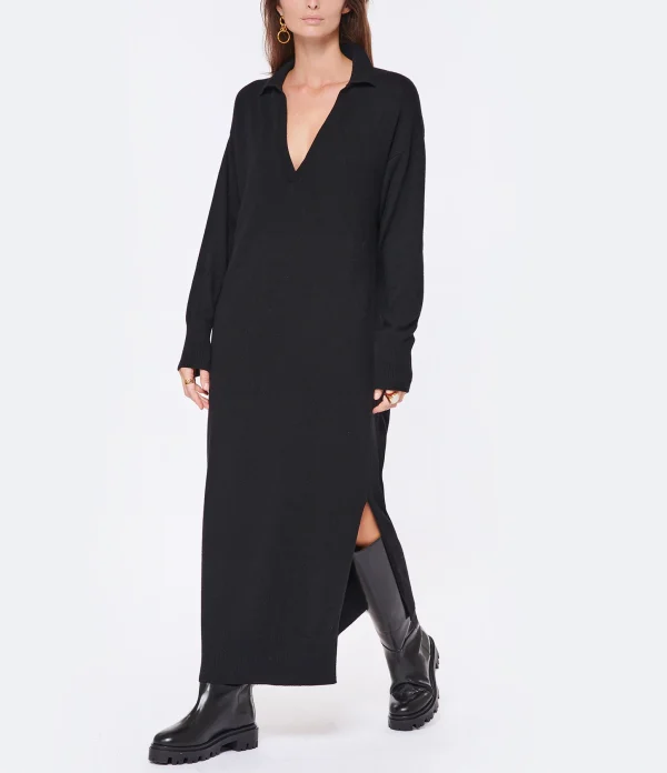 JEANNE VOULAND Robe Ina Laine Noir en vente 4