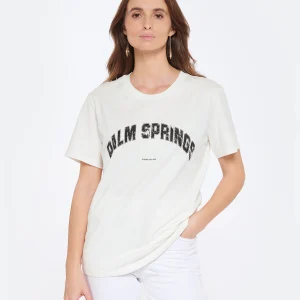 JEANNE VOULAND Tee-shirt Jai Palm Springs Vintage Blanc en solde 11