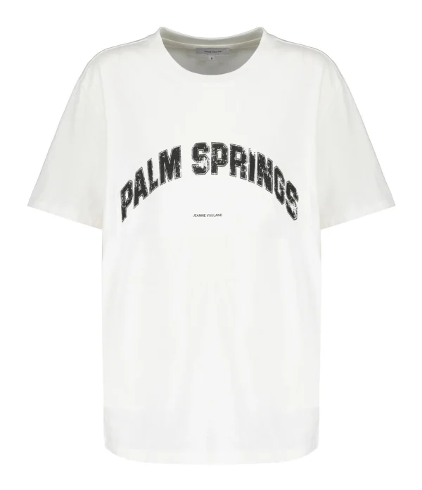 JEANNE VOULAND Tee-shirt Jai Palm Springs Vintage Blanc en solde 1