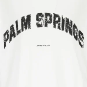 JEANNE VOULAND Tee-shirt Jai Palm Springs Vintage Blanc en solde 9