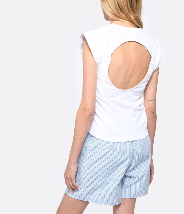 LIVY Top Dotcom Coton Blanc boutiqued pas cher 6