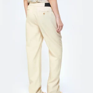 meilleure qualité LOULOU STUDIO Pantalon Takaroa Lin Beige 17