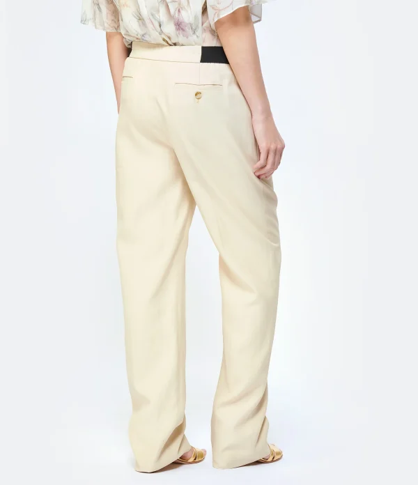 meilleure qualité LOULOU STUDIO Pantalon Takaroa Lin Beige 6