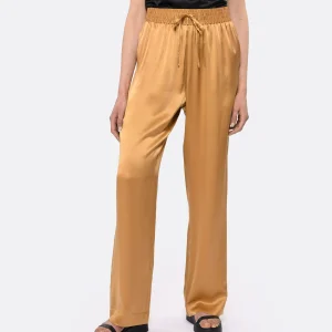 Officielle LOULOU STUDIO Pantalon Soma Soie Camel 11