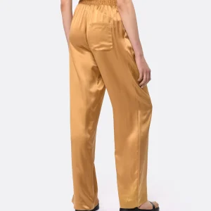 Officielle LOULOU STUDIO Pantalon Soma Soie Camel 13