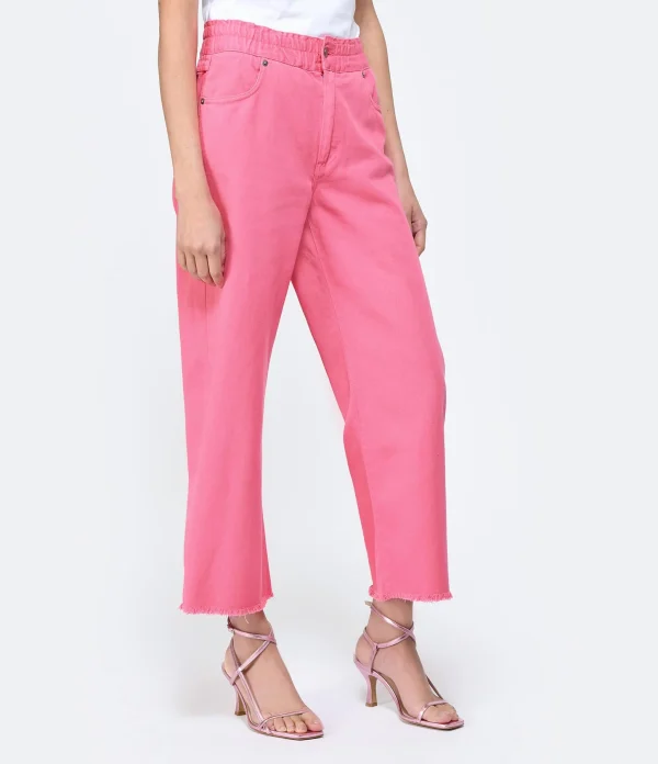 MAEVY MOUVEMENT LIBRE Pantalon Denim Rose Barbie marque pas cher 5