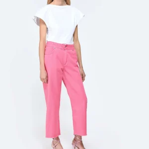 MAEVY MOUVEMENT LIBRE Pantalon Denim Rose Barbie marque pas cher 11