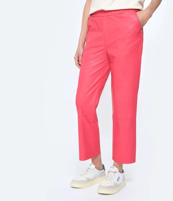 MAEVY MOUVEMENT LIBRE Pantalon Pantavegan Cuir Vegan Fraise vente pas cher 5