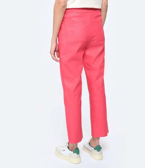 MAEVY MOUVEMENT LIBRE Pantalon Pantavegan Cuir Vegan Fraise vente pas cher 6