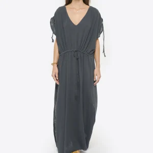 meilleure qualité MAISON SAINT JULIEN Robe Alexandrie Longue Coton Midnight Blue 10