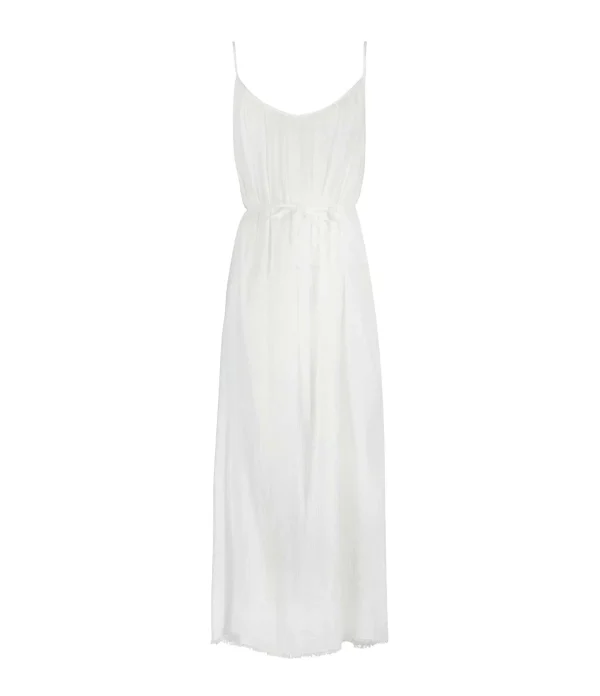 meilleure qualité MAISON SAINT JULIEN Robe Palm Coton Blanc 1