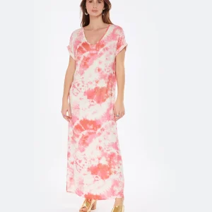 fashioniable MAJESTIC FILATURES Robe Longue Flamingo Tie & Dye 10