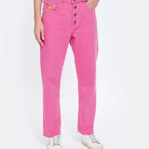 Pas Cher Magasin Soldes MIRA MIKATI Jean Broderie Coton Rose 20