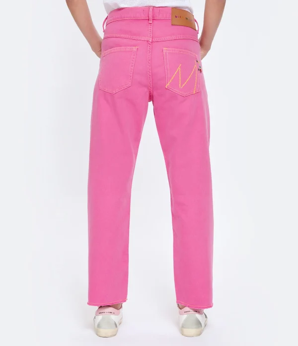 Pas Cher Magasin Soldes MIRA MIKATI Jean Broderie Coton Rose 8