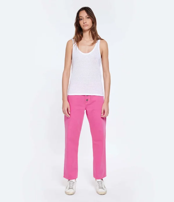 Pas Cher Magasin Soldes MIRA MIKATI Jean Broderie Coton Rose 6