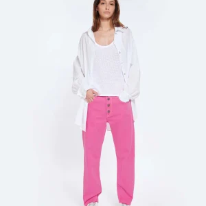 Pas Cher Magasin Soldes MIRA MIKATI Jean Broderie Coton Rose 24