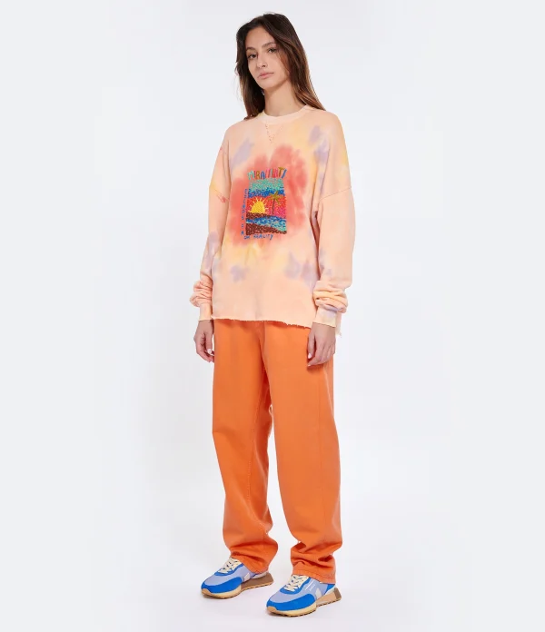 luxe soldes MIRA MIKATI Jean Coton Orange 6