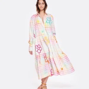 le grand escompte MIRA MIKATI Robe Manches Longues Imprimé Broderie Coton Biologue 13