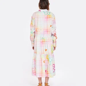 le grand escompte MIRA MIKATI Robe Manches Longues Imprimé Broderie Coton Biologue 15