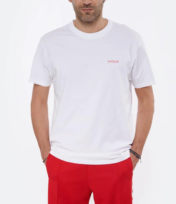 Nouvelle Collection Maison Labiche Tee-shirt Unisexe Amour Coton Biologique Blanc 7