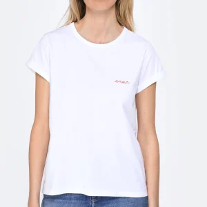 Maison Labiche Tee-shirt Poitou Amour Coton Bio Blanc grande promotion 11