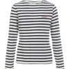 Maison Labiche Tee-shirt Amour Coton Biologique Ivoire Bleu Navy soldes pas cher 19