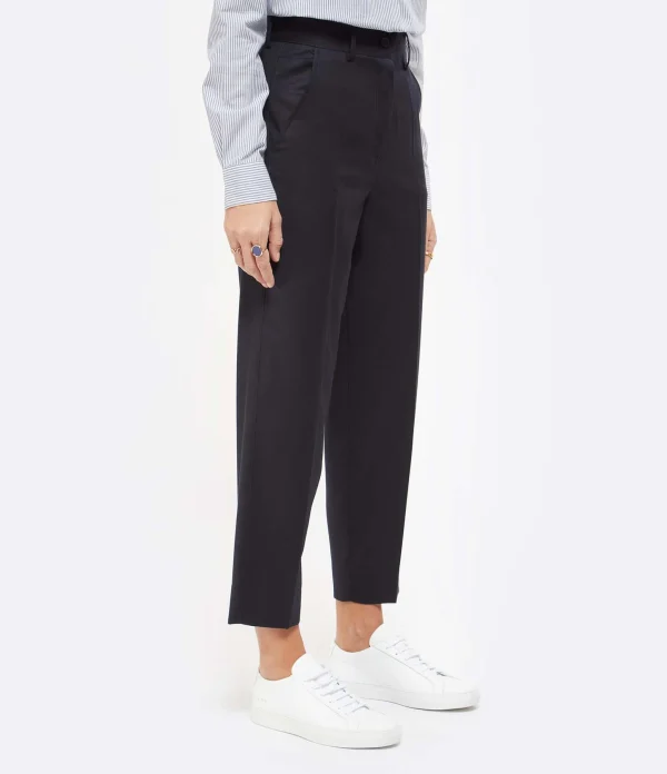 MARGAUX LONNBERG Pantalon Anatole Laine Vierge Navy commentaire favorable 5