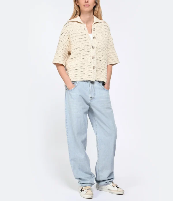 MARGAUX LONNBERG Pantalon Cooper Denim Coton Bleu Clair online boutique 7