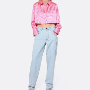 MARGAUX LONNBERG Pantalon Cooper Denim Coton Bleu Clair online boutique 24