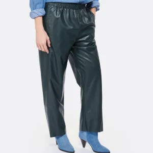 magasin en ligne MM6 Maison Margiela Pantalon Cuir Vert 14