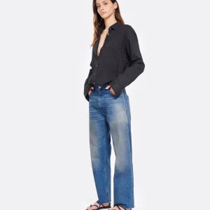 MM6 Maison Margiela Pantalon Denim Coton Bleu Moyen marque pas cher 11