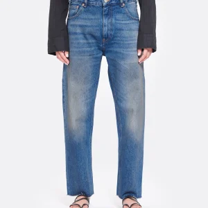 MM6 Maison Margiela Pantalon Denim Coton Bleu Moyen marque pas cher 13