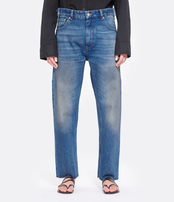 MM6 Maison Margiela Pantalon Denim Coton Bleu Moyen marque pas cher 5