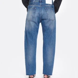 MM6 Maison Margiela Pantalon Denim Coton Bleu Moyen marque pas cher 15